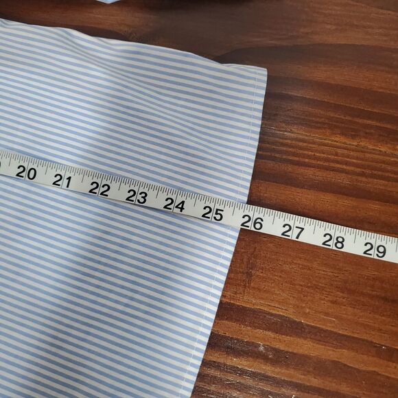 J Mclaughlin Top Small Blue Pinstripe Tie Neck Preppy Feminine Academia Office - Picture 7 of 7